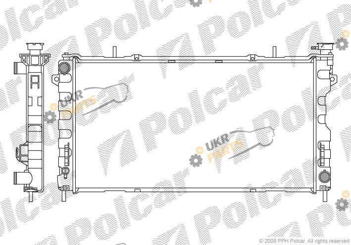 Радиатор охлаждения двигателя Polcar 242008-2