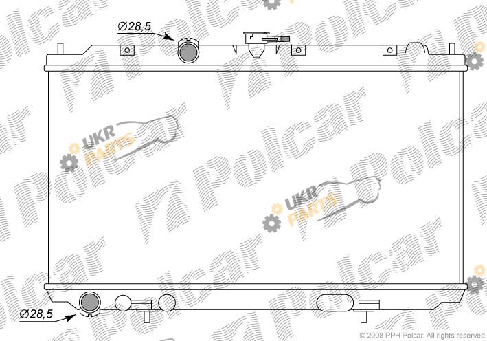 Радиатор охлаждения двигателя Polcar 2734084K