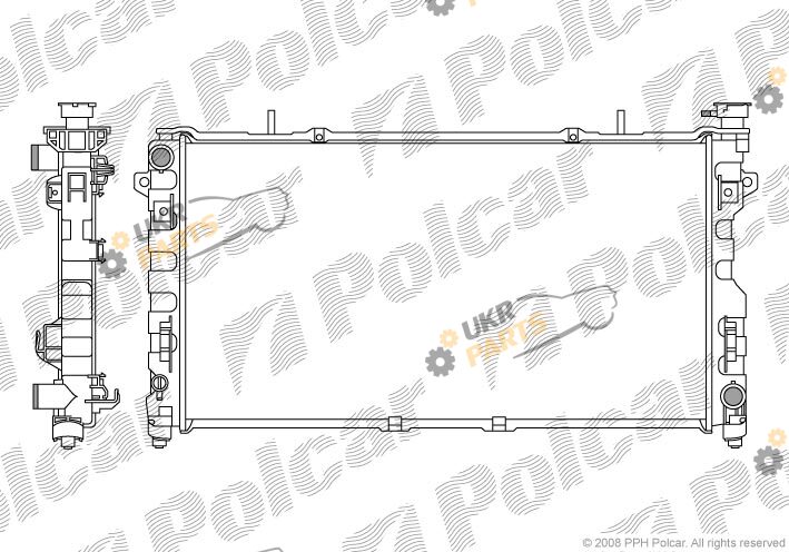 Радиатор охлаждения двигателя Polcar 2420085K