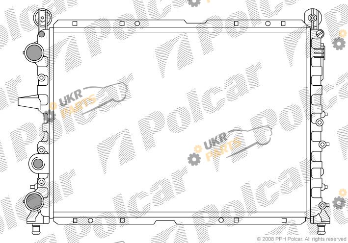 Радиатор охлаждения двигателя Polcar 302608A5