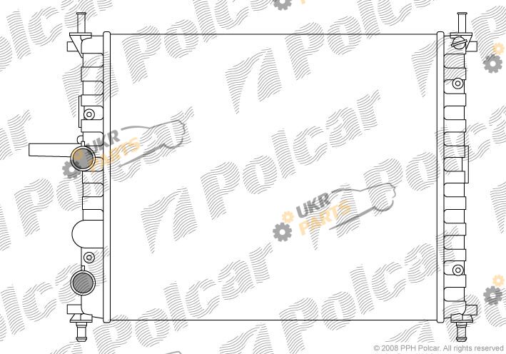 Радиатор охлаждения двигателя Polcar 306508-2