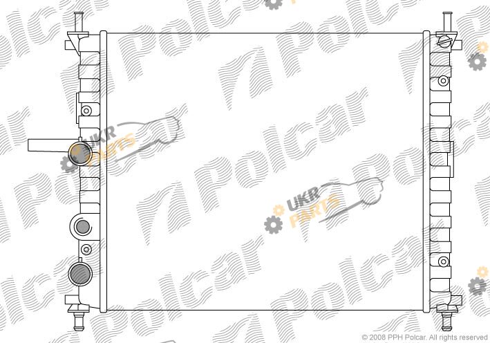 Радиатор охлаждения двигателя Polcar 301808-9