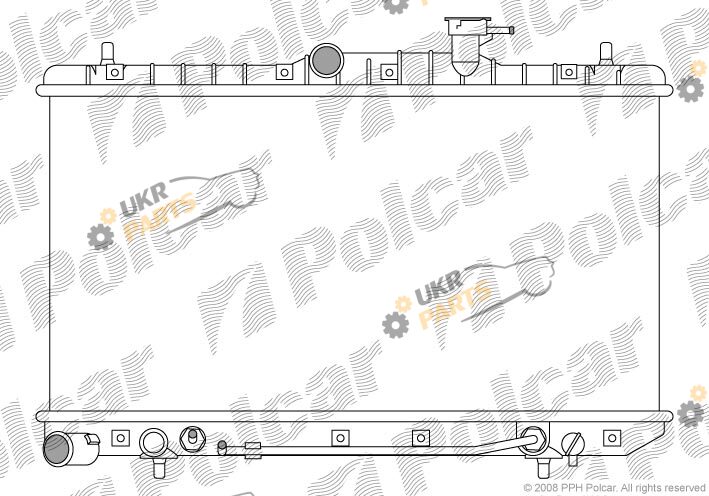 Радиатор охлаждения двигателя Polcar 4007082K