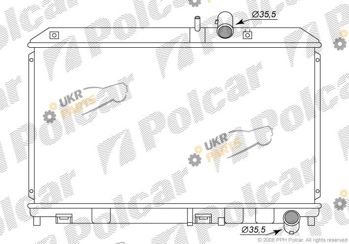 Радиатор охлаждения двигателя Polcar 4548081K