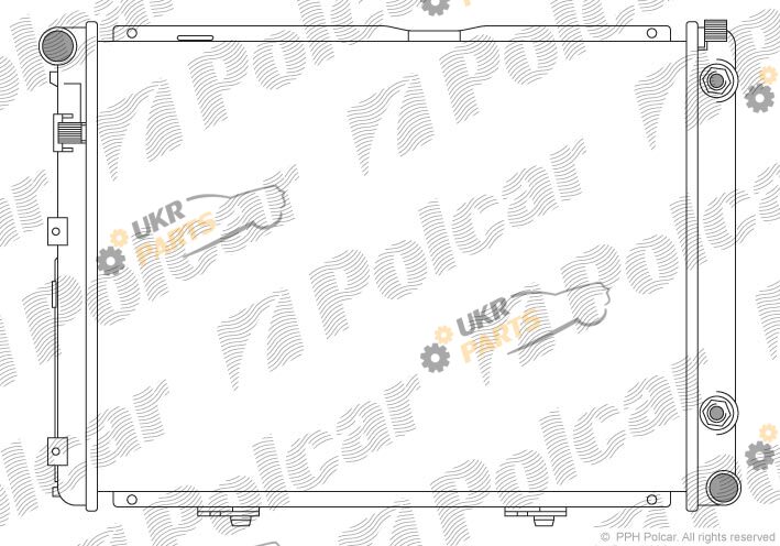 Радиатор охлаждения двигателя Polcar 500108