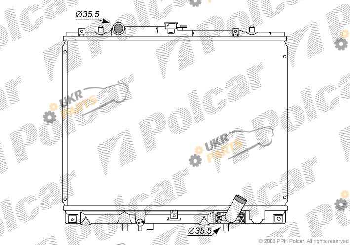 Радиатор охлаждения двигателя Polcar 5278083K