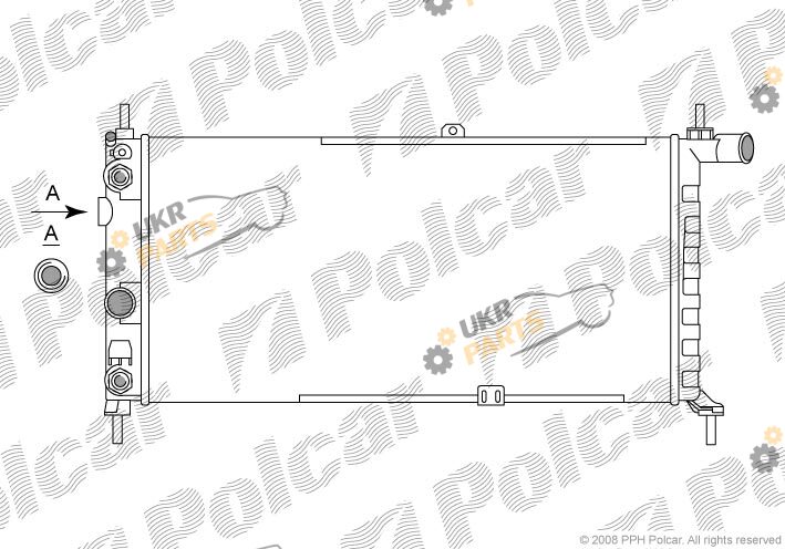 Радиатор охлаждения двигателя Polcar 550508-8