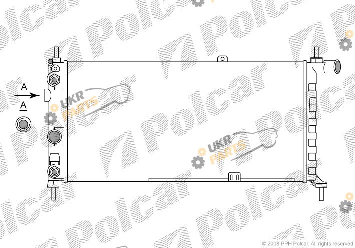 Радиатор охлаждения двигателя Polcar 550508-9