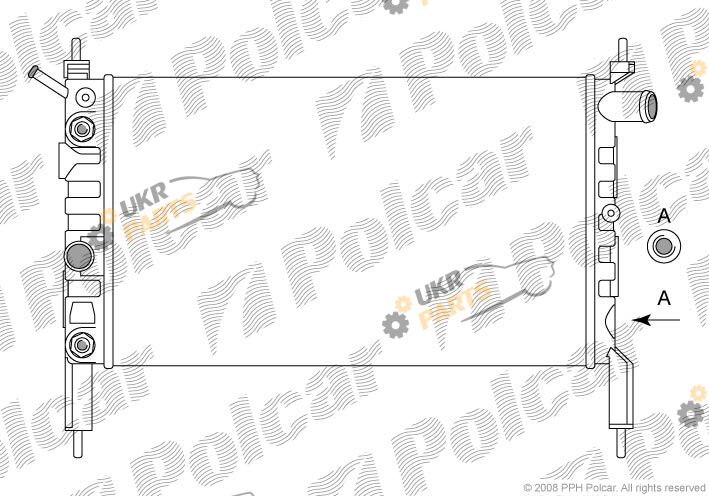 Радиатор охлаждения двигателя Polcar 550708