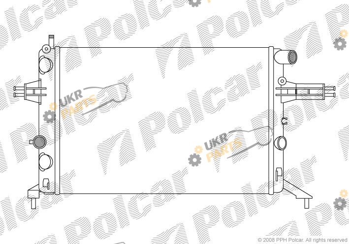 Радиатор охлаждения двигателя Polcar 550808A8