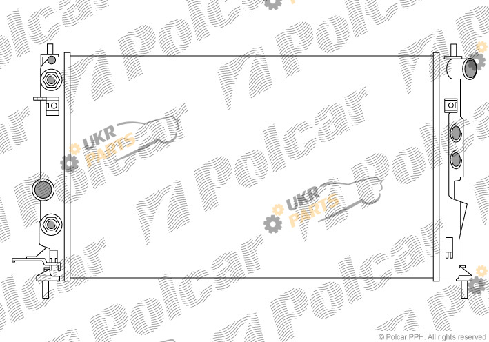 Радиатор охлаждения двигателя Polcar 551608A3