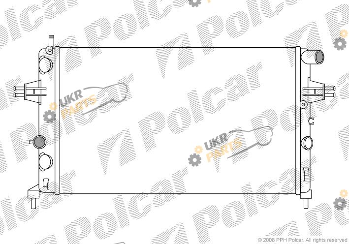 Радиатор охлаждения двигателя Polcar 550808A6