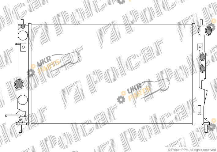 Радиатор охлаждения двигателя Polcar 551608A4