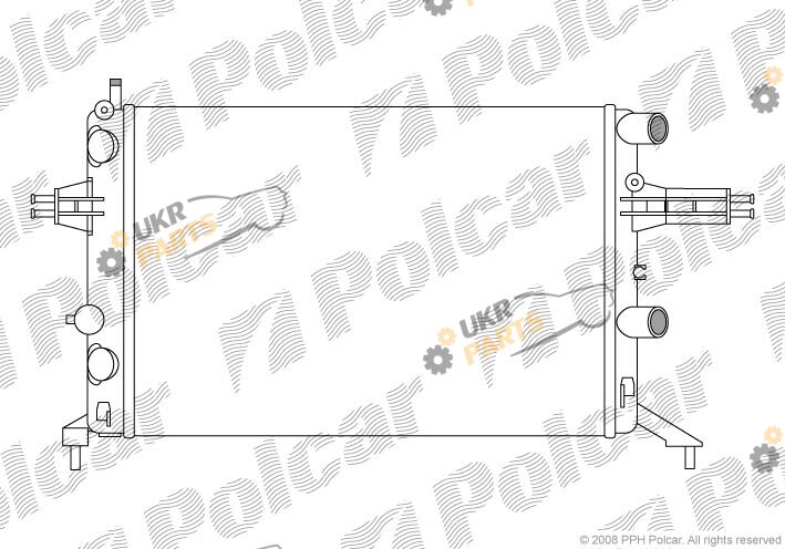 Радиатор охлаждения двигателя Polcar 550808A9