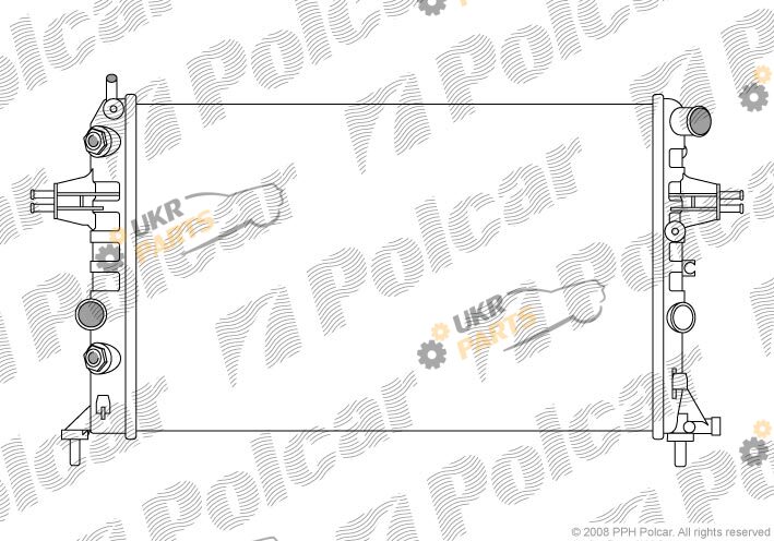 Радиатор охлаждения двигателя Polcar 550808A2