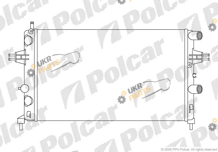Радиатор охлаждения двигателя Polcar 550808A1