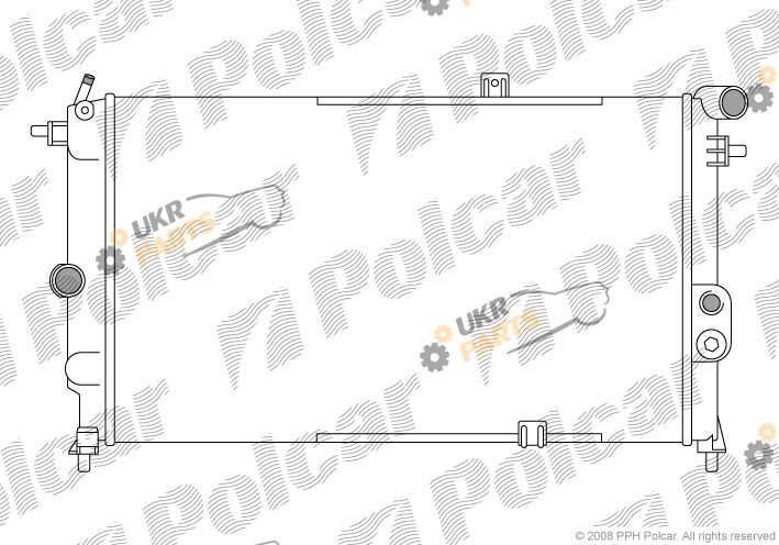Радиатор охлаждения двигателя Polcar 551408A5