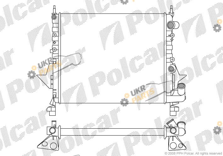 Радиатор охлаждения двигателя Polcar 600308A1