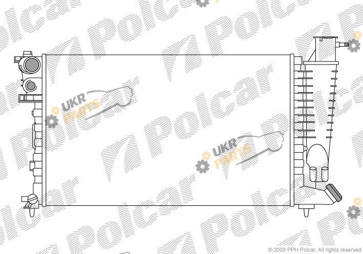 Радиатор охлаждения двигателя Polcar 570708-2