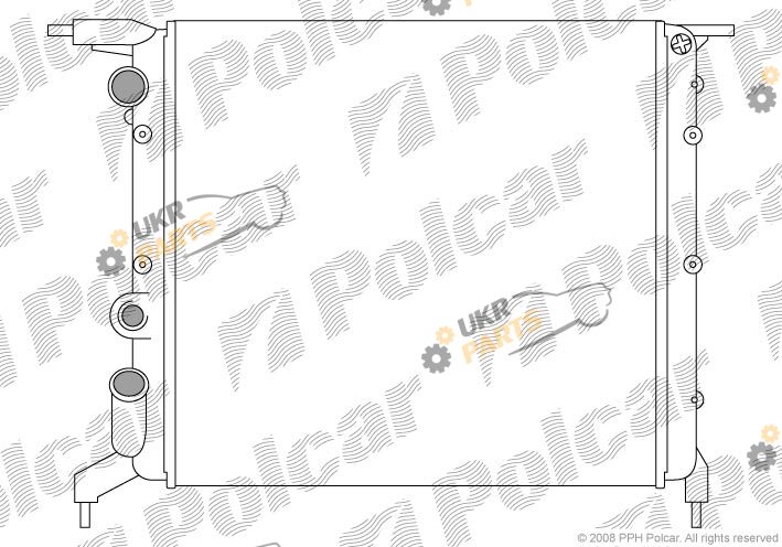 Радиатор охлаждения двигателя Polcar 600608A3