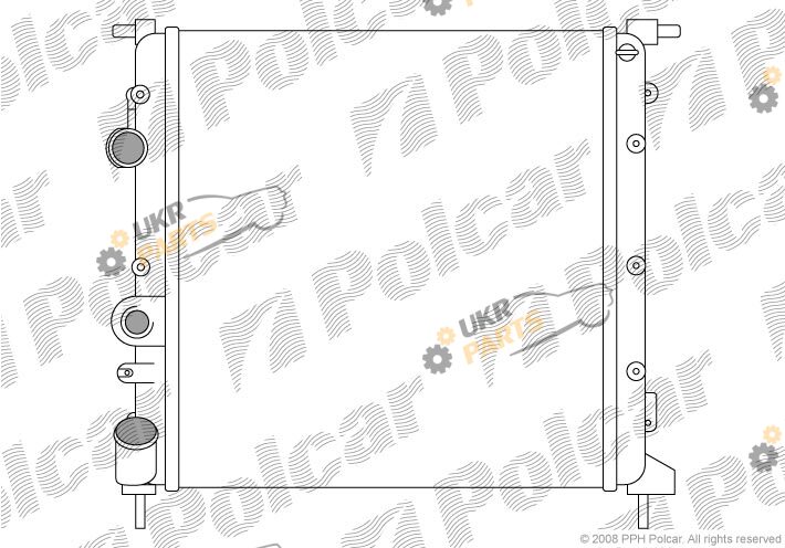 Радиатор охлаждения двигателя Polcar 601508-6