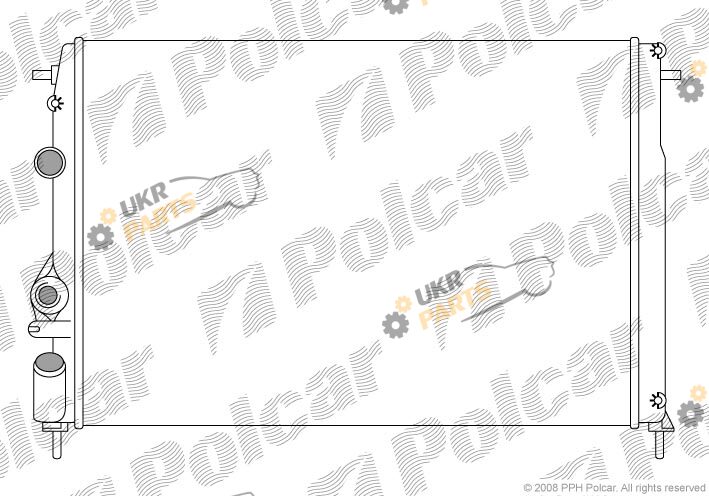Радиатор охлаждения двигателя Polcar 600708A6