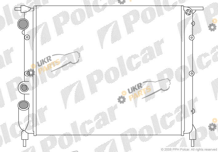 Радиатор охлаждения двигателя Polcar 600608A4