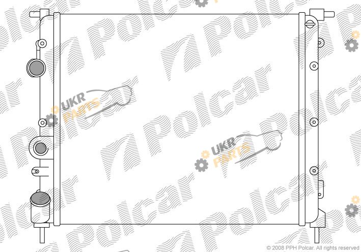 Радиатор охлаждения двигателя Polcar 600708A1