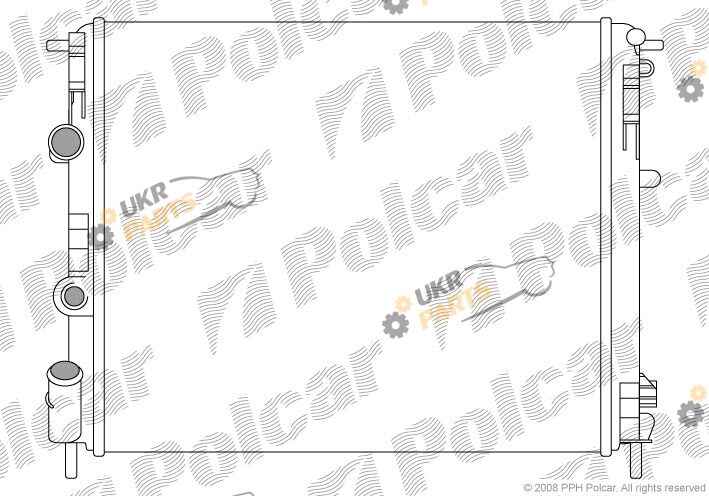 Радиатор охлаждения двигателя Polcar 601608-1