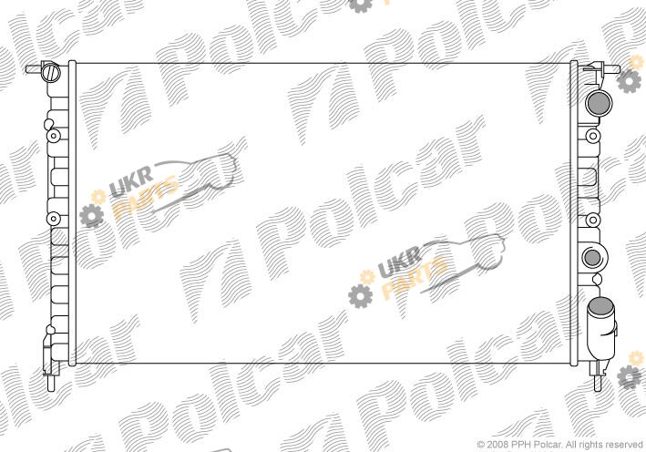 Радиатор охлаждения двигателя Polcar 602108A4