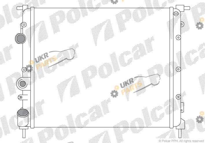 Радиатор охлаждения двигателя Polcar 606008A1