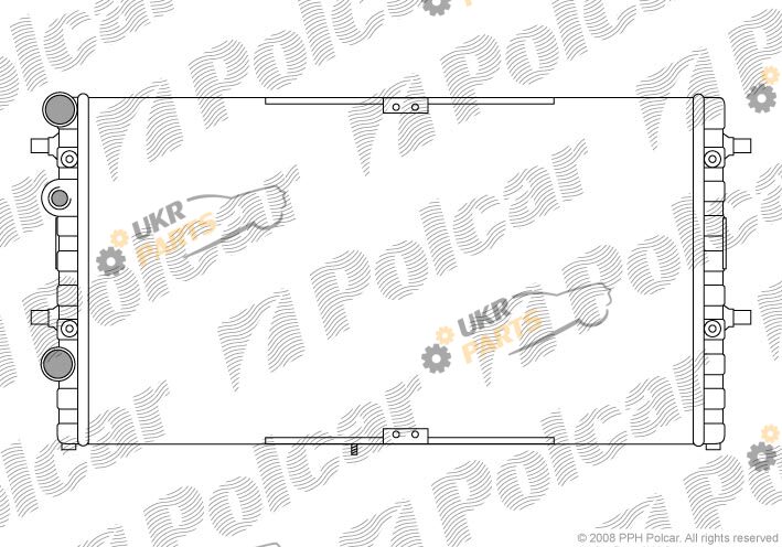 Радиатор охлаждения двигателя Polcar 671608A1