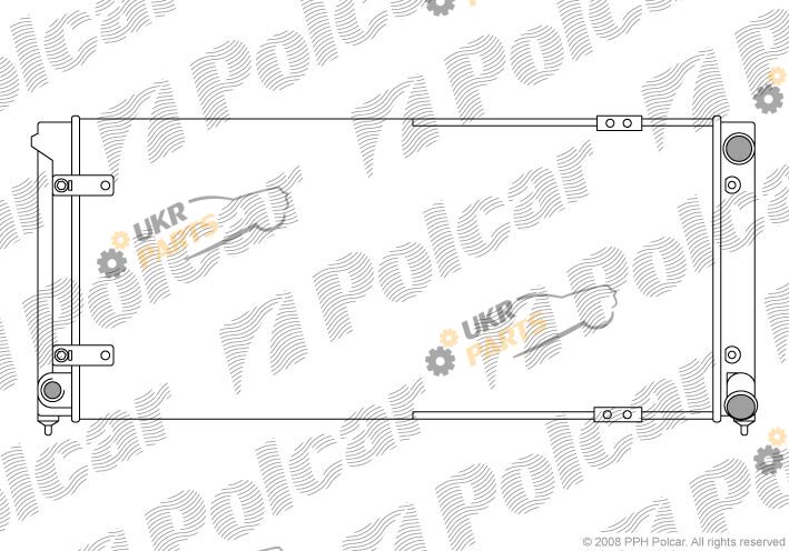 Радиатор охлаждения двигателя Polcar 672008A1