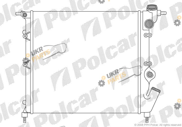 Радиатор охлаждения двигателя Polcar 601908A2