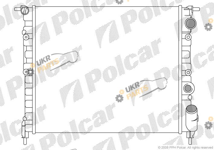 Радиатор охлаждения двигателя Polcar 602108A1