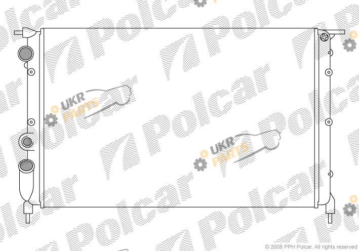 Радиатор охлаждения двигателя Polcar 601908A4
