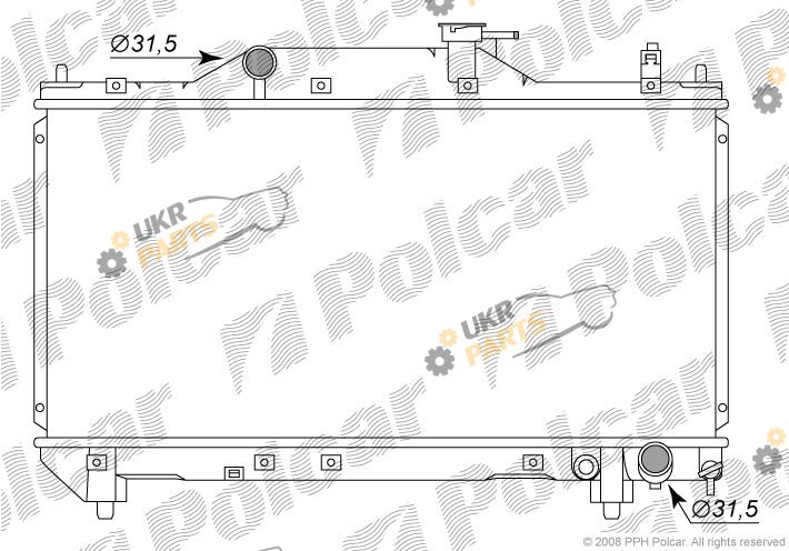 Радиатор охлаждения двигателя Polcar 8124081K