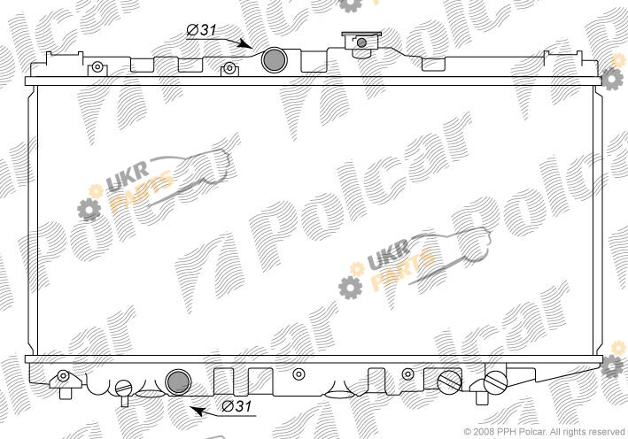 Радиатор охлаждения двигателя Polcar 810908-2