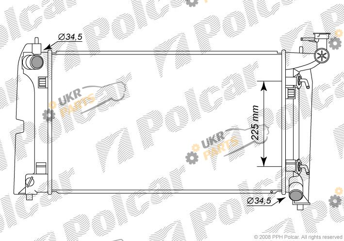 Радиатор охлаждения двигателя Polcar 8113085K