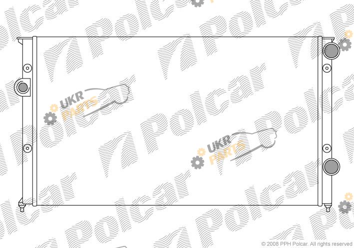 Радиатор охлаждения двигателя Polcar 954608A7