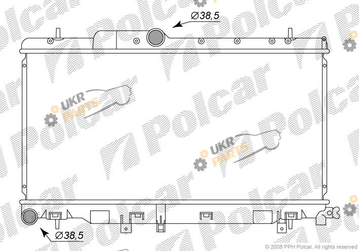 Радиатор охлаждения двигателя Polcar 7212082K