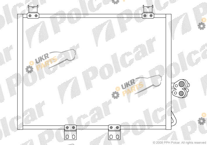 Радиатор кондиционера Polcar 3400K8C2