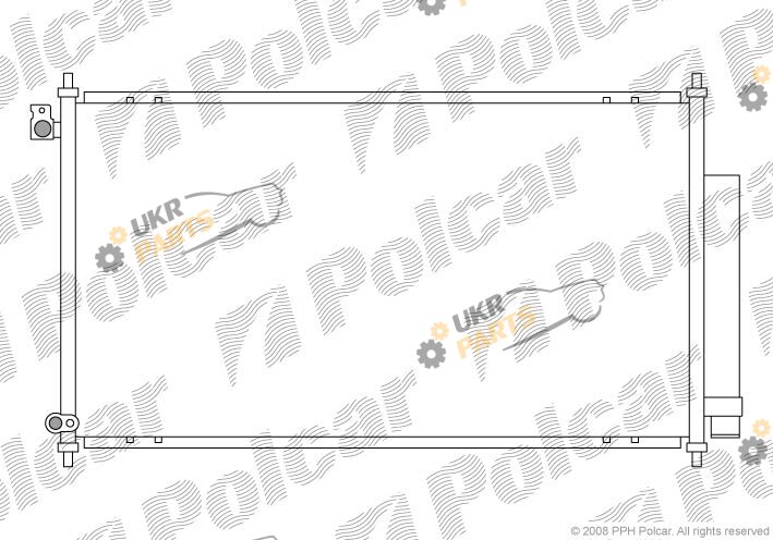 Радиатор кондиционера Polcar 3833K8C1