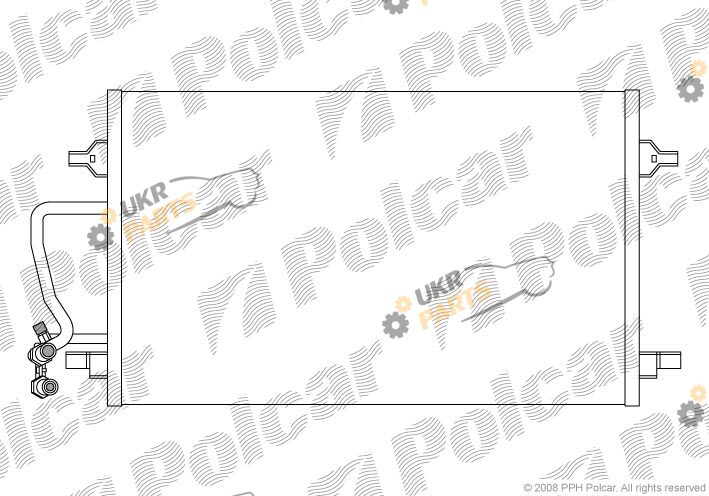 Радиатор кондиционера Polcar 1328K8C1