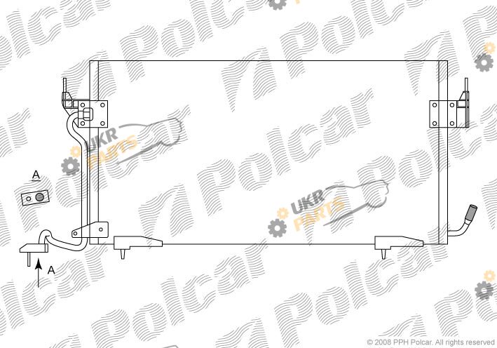 Радиатор кондиционера Polcar 2326K83X