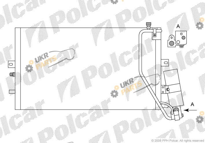 Радиатор кондиционера Polcar 6523K8C2