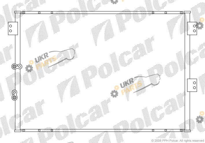 Радиатор кондиционера Polcar 8166K8C1