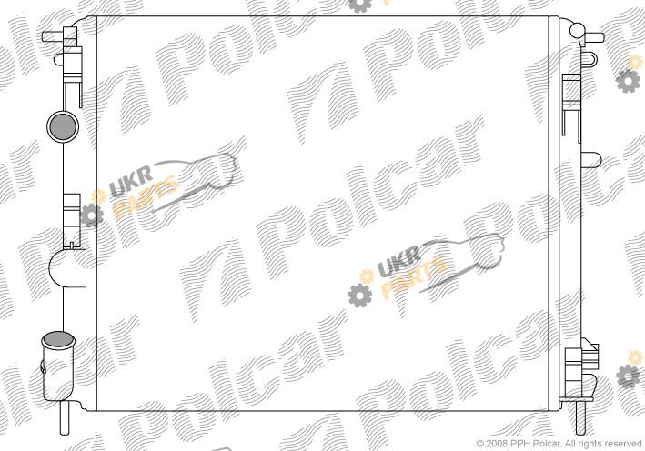 Радиатор охлаждения двигателя Polcar 606008-6