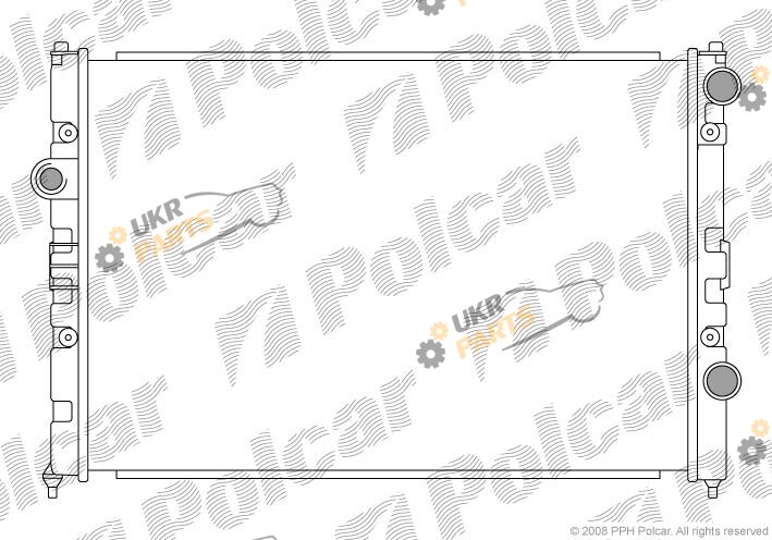 Радиатор охлаждения двигателя Polcar 954708-1