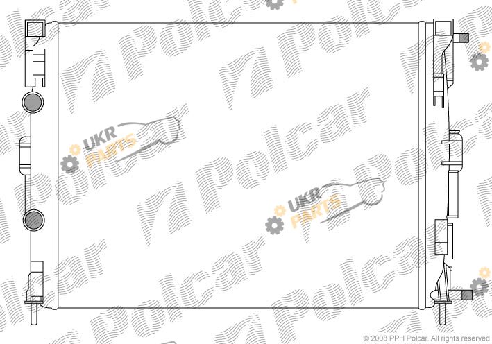 Радиатор охлаждения двигателя Polcar 601208-2